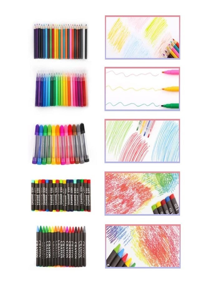 TONY STARK Kids Birthday Return Gift - 150-Piece Art Set (Pack of 5, Black) with Color Pencils, Oil Pastels, Crayons, Sketch Pens, Watercolors & Drawing Tools | Art & Craft Kit for School - Image 2